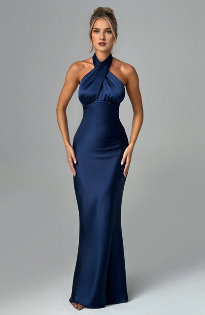 Formal Wear Dresses Prom Dresses Elegant Mermaid Halter Sleeveless Backless Sheath Dresses High Quality Wedding Guests Dresses