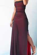 AABEI DRESS Prom Dress Elegant Sheath Spaghetti Straps Side Fork Long Charming Formal Dress