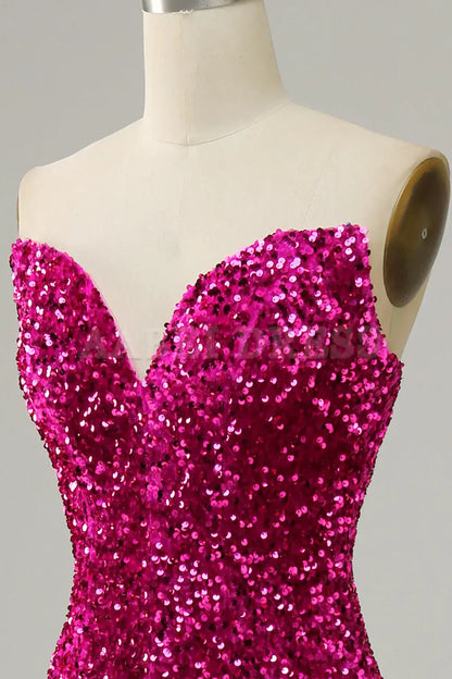 Prom Dress Mermaid Cultivate oneself Sweetheart Neck Sequined Sweep Train Charming Formal Wear Dresses
