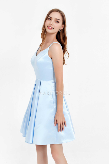 AABEI DRESS Short Dress Elegant A Line V Neck Spaghetti Strap Backless Princess Simple New Homecoming Dress