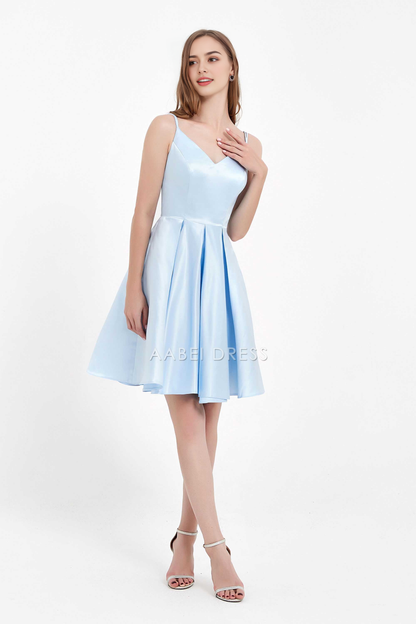 AABEI DRESS Short Dress Elegant A Line V Neck Spaghetti Strap Backless Princess Simple New Homecoming Dress