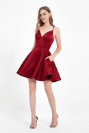 AABEI DRESS Short Dress Fashion A Line V Neck Spaghetti Straps Backless Elegant Simple New Homecoming Dress