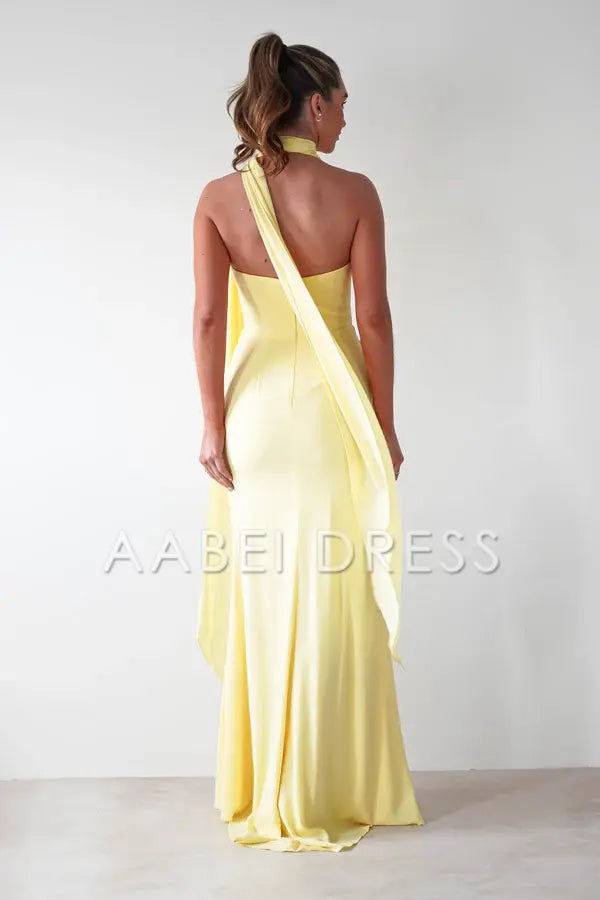 AABEI DRESS Prom Dress Stunning Strapless Fitted Chiffon Versatile ties Pleated Gathered bodice Dress