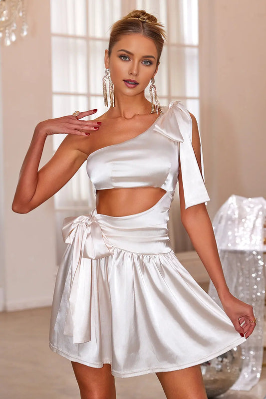 AABEI DRESS New Homecoming Dress Fashion One Shoulder Hollow Out Unique Short Graduation Dress
