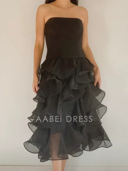 AABEI DRESS Party Dress Exquisite Off Shoulder Irregular Ruched Backless Fashion Prom Dress