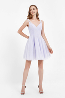 AABEI DRESS Short Dress Fashion A Line V-Neck Backless Glitter Tulle Charming New Homecoming Dress