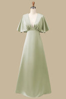 AABEI DRESS High Quality Mother of The Bride Dress A-line V-neck Half Sleeves Flattering High Waist Elegant Dress Formal Dress
