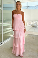 AABEI DRESS Prom Dress Chic A Line Strapless Sweetheart Ruffles Layering Long Fashion Formal Dress