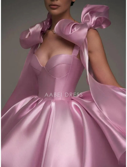 AABEI DRESS New Homecoming Dress A-Line Elegant Formal Sleeveless Sweetheart Satin with Bow(s) Short Prom Dresses