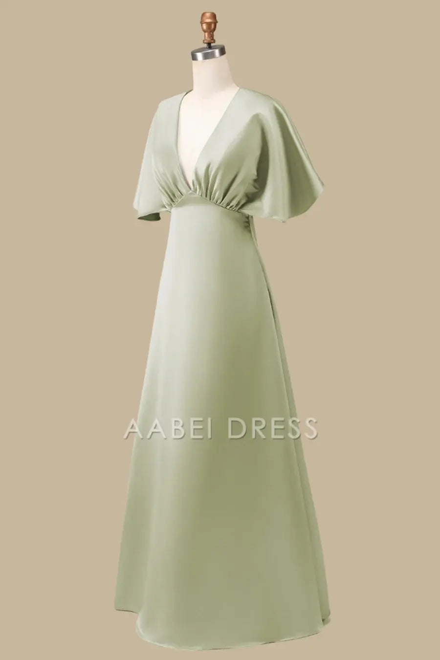 AABEI DRESS High Quality Mother of The Bride Dress A-line V-neck Half Sleeves Flattering High Waist Elegant Dress Formal Dress