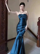 Gorgeous Mermaid Strapless Sweetheart Zip Long Prom Gown