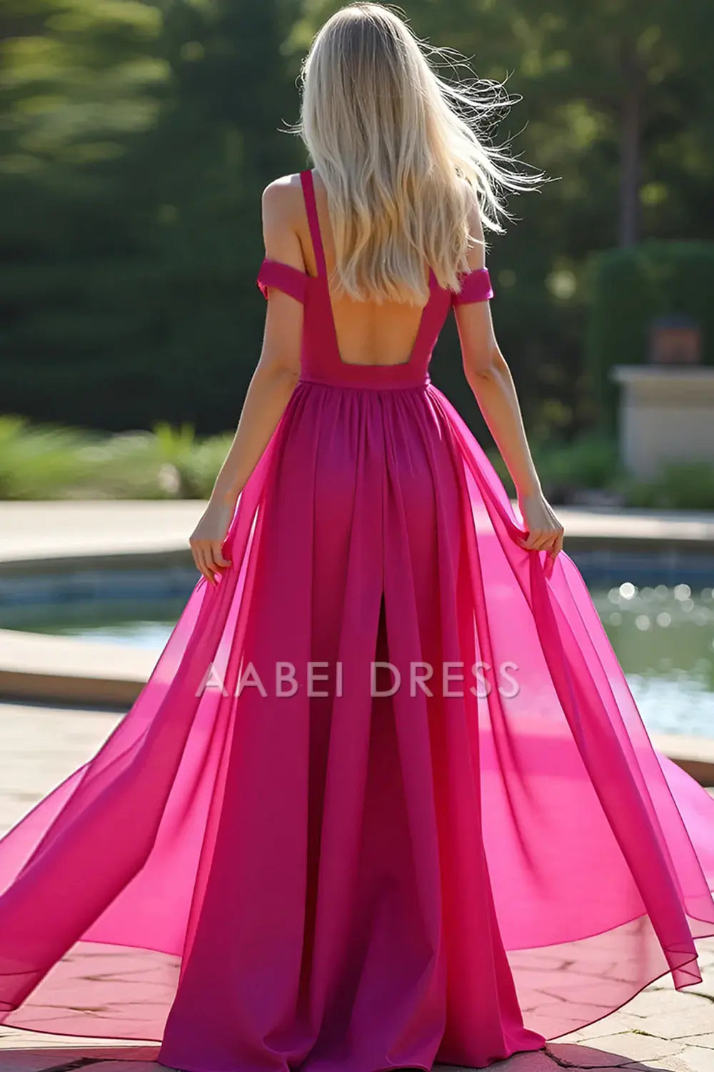 AABEI DRESS Hot Sale Prom Dress Elegant A Line Sweetheart Cold Shoulder Backless Long Formal Dress