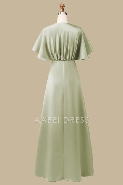 AABEI DRESS High Quality Mother of The Bride Dress A-line V-neck Half Sleeves Flattering High Waist Elegant Dress Formal Dress