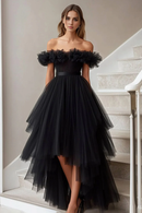 AABEI DRESS Hot Sale Prom Dress Exquisite A Line Off The Shoulder Pleated High-Low Elegant Formal Dress