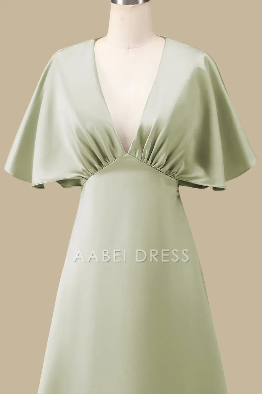 AABEI DRESS High Quality Mother of The Bride Dress A-line V-neck Half Sleeves Flattering High Waist Elegant Dress Formal Dress