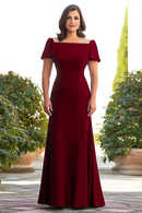 AABEI DRESS Mother Of The Bride Dress Plus Size A Line Short Sleeves Long Elegant Simple Formal Wear Dresses