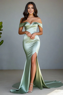 AABEI DRESS Hot Sale Prom Dress Elegant Mermaid Off The Shoulder With Slit Long Formal Dress