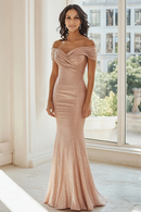 AABEI DRESS Mother Of The Bride Dress Mermaid Sparkly Off The Shoulder Elegant Formal Wear Dresses