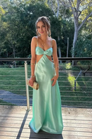 AABEI DRESS Prom Dress Stylish Sheath Waist Hollow Backless Tie Back Long Satin Charming Formal Dress