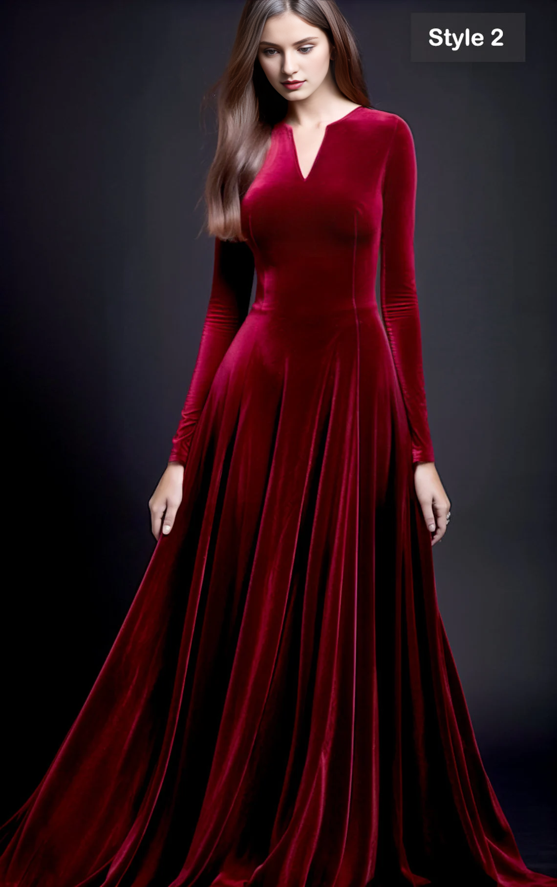 Autumn Winter Elegance Velvet Dress Vintage Simple Customized Version – Aabei Dress Autumn Winter Elegance Velvet Dress Vintage Simple Customized Version – Aabei Dress