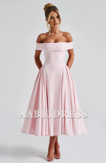 Formal Wear Dresses Prom Dresses Exquisite Pleated Bateau Neckline High Quality Luxury Dresses Wedding Guests Dresses