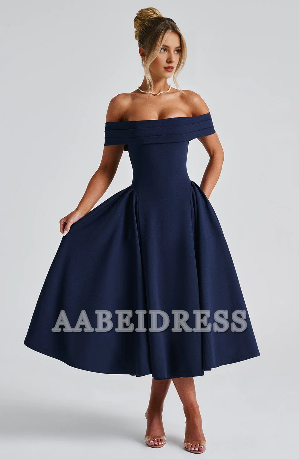 Formal Wear Dresses Prom Dresses Exquisite Pleated Bateau Neckline High Quality Luxury Dresses Wedding Guests Dresses