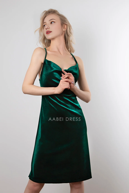 AABEI DRESS Party Dress Mermaid Backless Off Shoulder Spaghetti Straps Sleeveless Short Simple Prom Dress