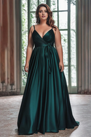 AABEI DRESS Hot Sale Prom Dress Elegant A Line Ruched Satin Long With Cape Formal Dress