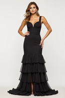 AABEI DRESS Hot Sale Prom Dress Sheath Sweetheart Ruched Tiered Fashion Long Formal Dress