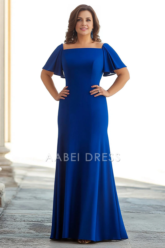 AABEI DRESS Mother Of The Bride Dress Chiffon Sheath Long Plus Size Elegant Formal Wear Dresse