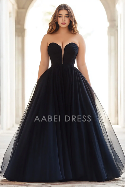 AABEI DRESS Hot Sale Prom Dress Off Shoulder Sweetheart Tulle Pleated Long Fashion Formal Dress