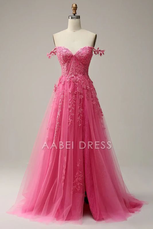 AABEI DRESS Hot Sale Prom Dress Exquisite A Line Sweetheart Spaghetti Straps Fashion With Appliques Formal Dress