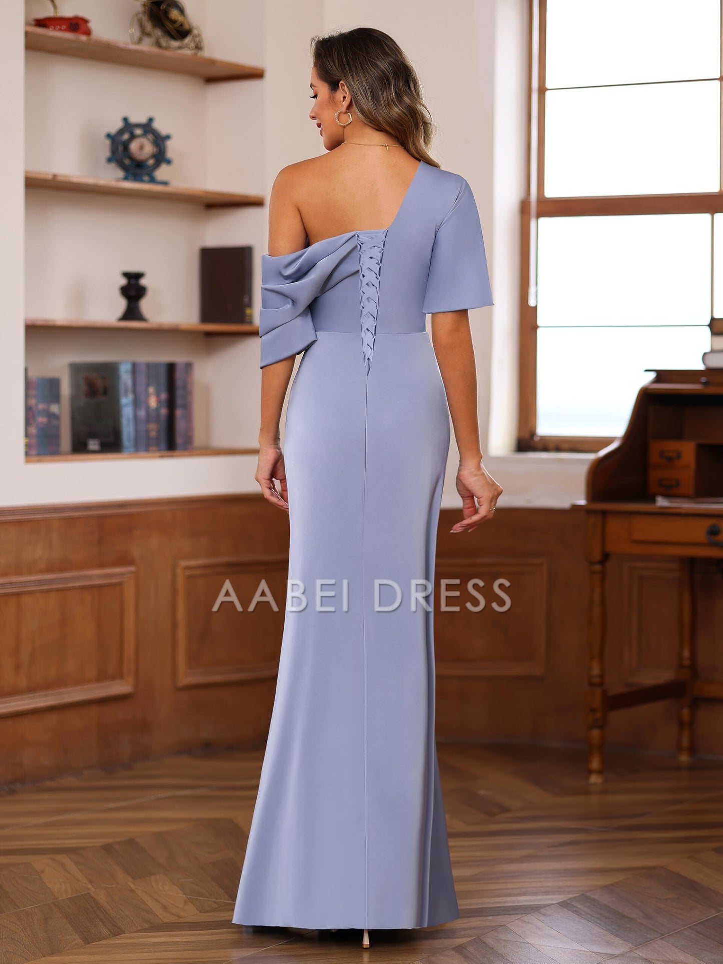 AABEI DRESS Mother of The Bride Dress One Shoulder Formal Gown Mermaid Cultivate oneself Dress Elegant Temperament Dress Formal Dresses