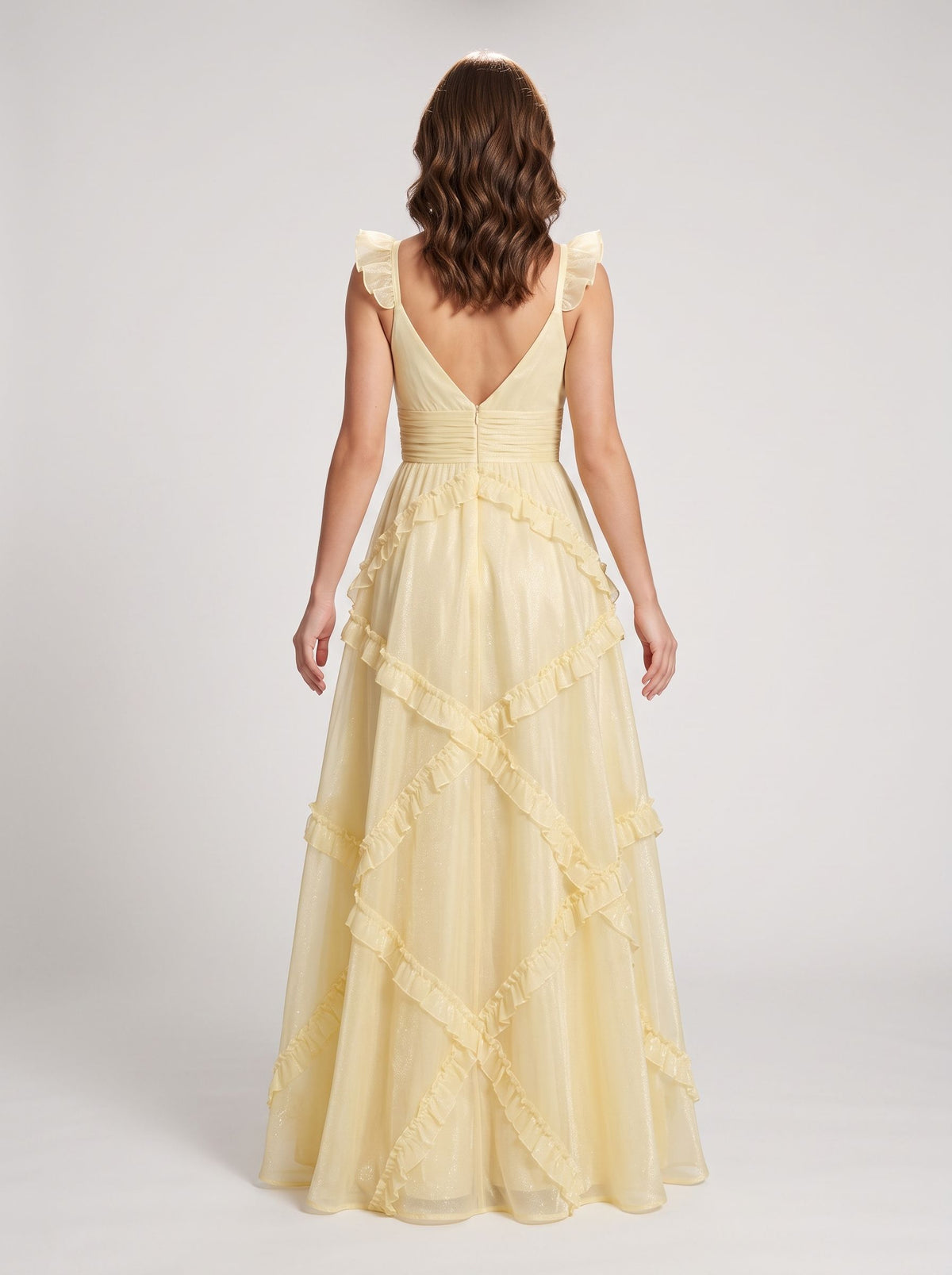 Sky Blue Chiffon A-Line Sweetheart Back Zip Floor-Length Dress
