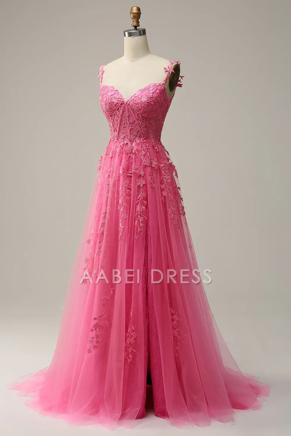 AABEI DRESS Hot Sale Prom Dress Exquisite A Line Sweetheart Spaghetti Straps Fashion With Appliques Formal Dress