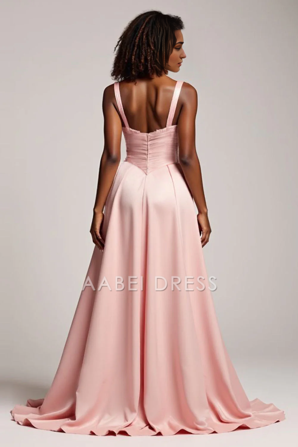 AABEI DRESS Hot Sale Prom Dress Elegant A Line Sweetheart Pleated Corset With Slit Fashion Long Formal Dress