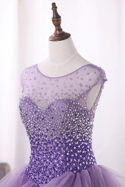 Tulle Quinceanera Dresses Ball Gown Scoop