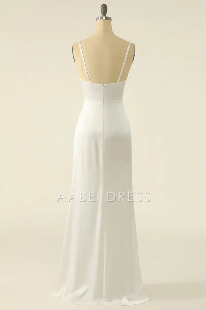 AABEI DRESS Hot Sale Prom Dress Elegant Sheath Spaghetti Strap Backless Simple Formal Dress