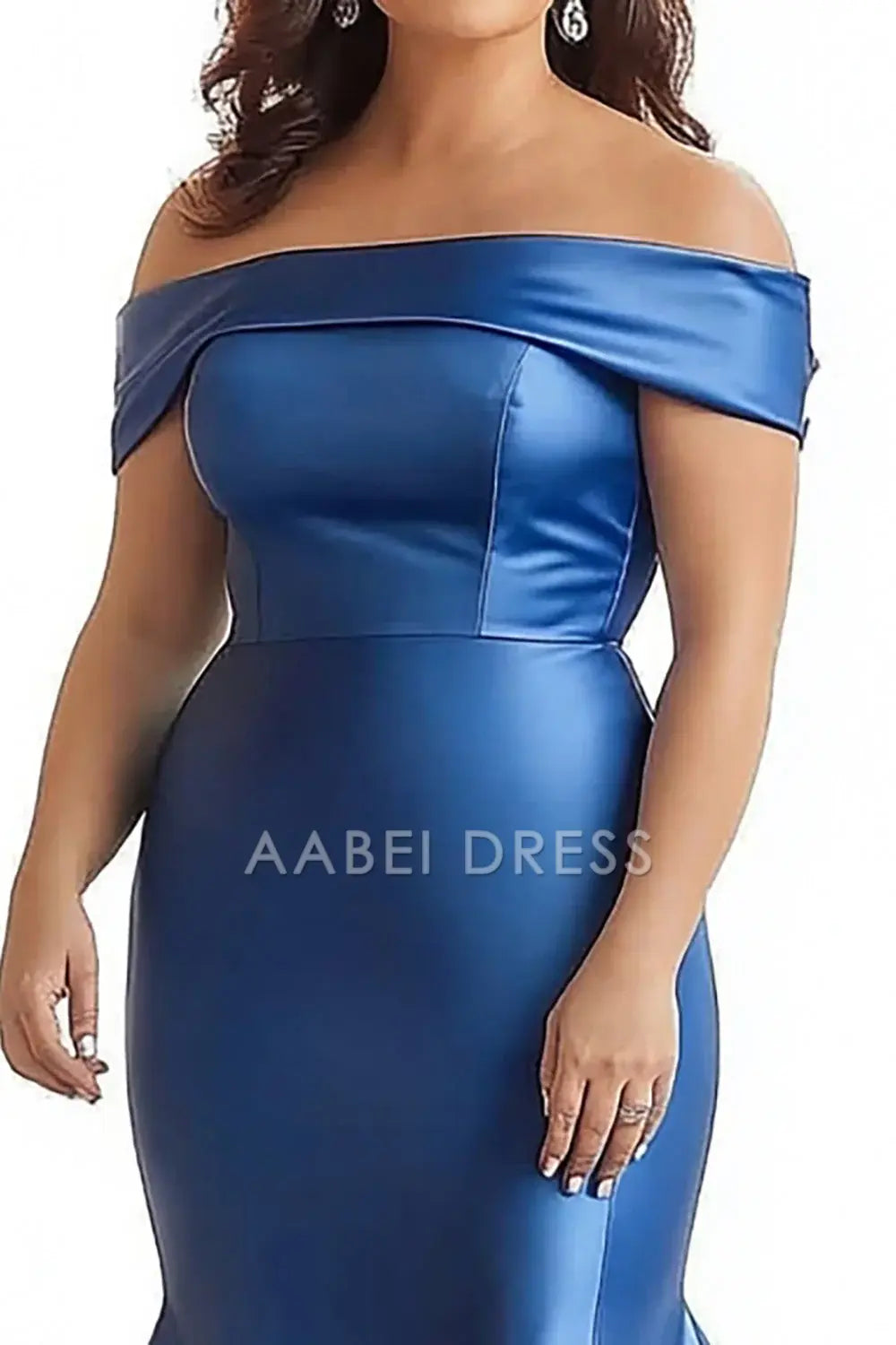 AABEI DRESS Mother Of The Bride Dress Mermaid Satin Off Shoulder Long Plus Size Elegant Formal Wear Dresses