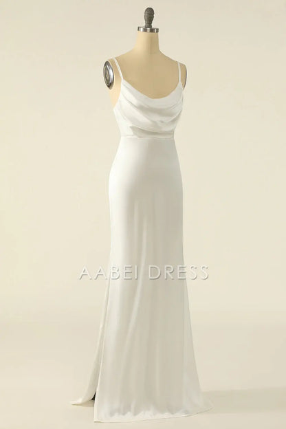 AABEI DRESS Hot Sale Prom Dress Elegant Sheath Spaghetti Strap Backless Simple Formal Dress