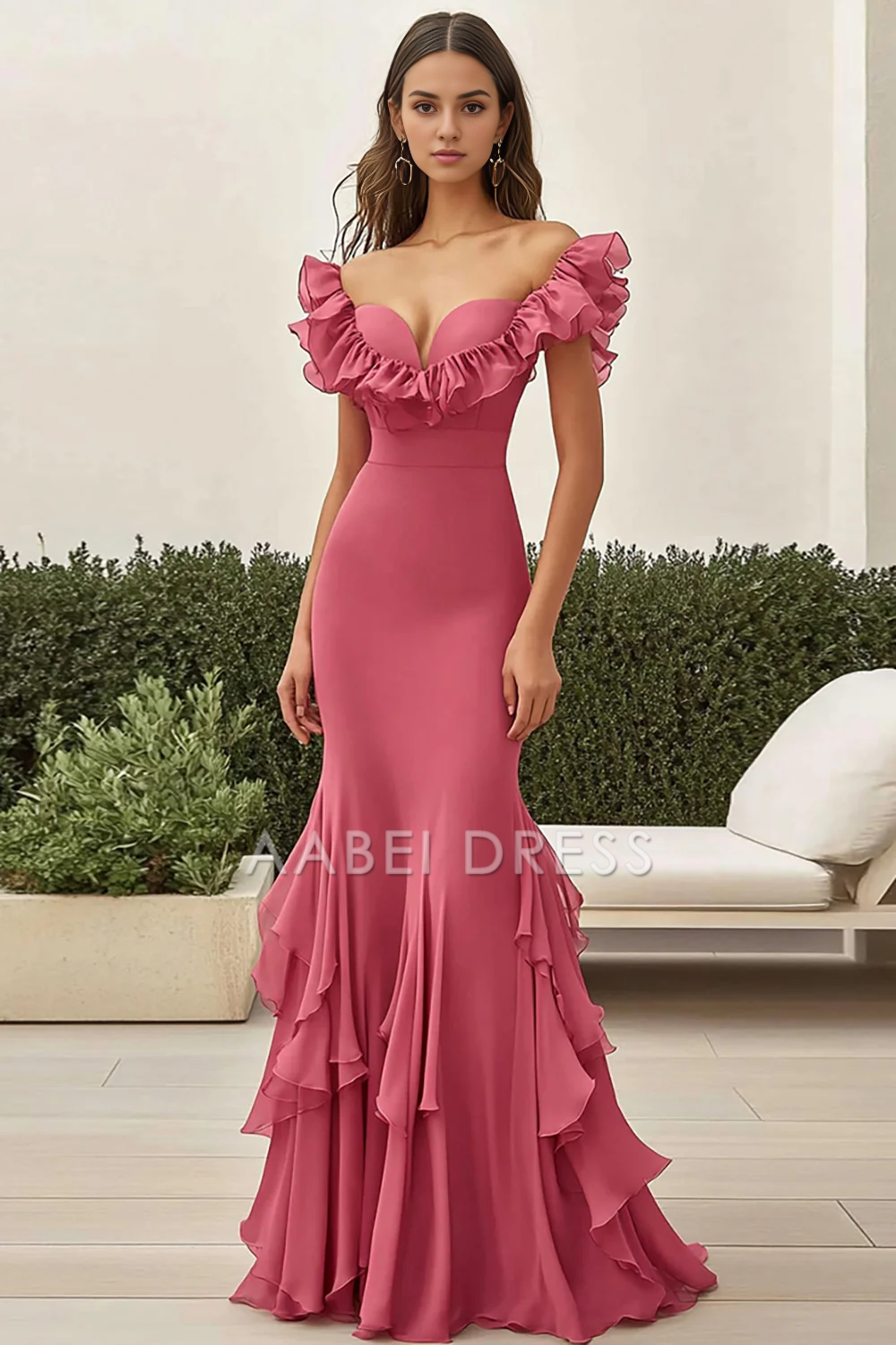 AABEI DRESS Hot Sale Prom Dress Exquisite Mermaid Sweetheart Long With Ruffles Unique Formal Dress
