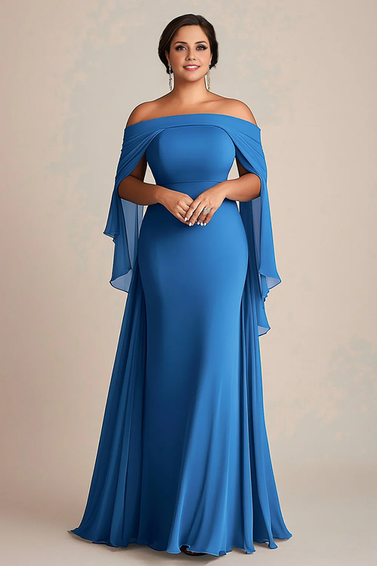 AABEI DRESS Mother Of The Bride Dress Mermaid Chiffon Square Neck Long Plus Size Exquisite Formal Wear Dresse