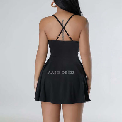 AABEI DRESS New Homecoming Dress A-Line Sexy Mini Dress Solid Color Sleeveless Adjustable Spaghetti Straps Plus Size Dress Banquet Party Clothing Dresses