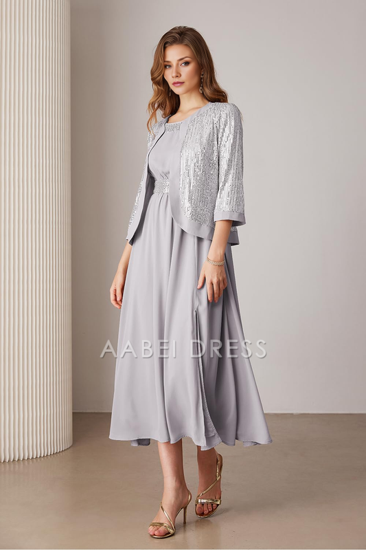 AABEI DRESS High Quality Mother of The Bride Dress Two Piece Dress Sequin Exquisite Dress Formal Dresses