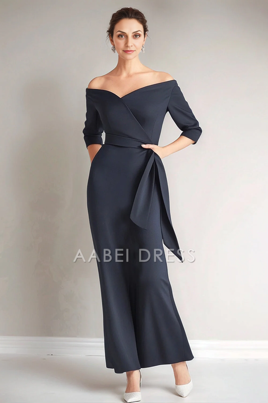 AABEI DRESS Mother Of The Bride Dress Mermaid Strapless Half Sleeve Elegant Formal Wear Dresses
