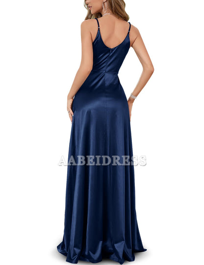 Prom Dress V Neck Vintage Split Thigh Evening Party Formal Dress Elegant Simple Wedding Guest Dresses Formal Wear Dresses