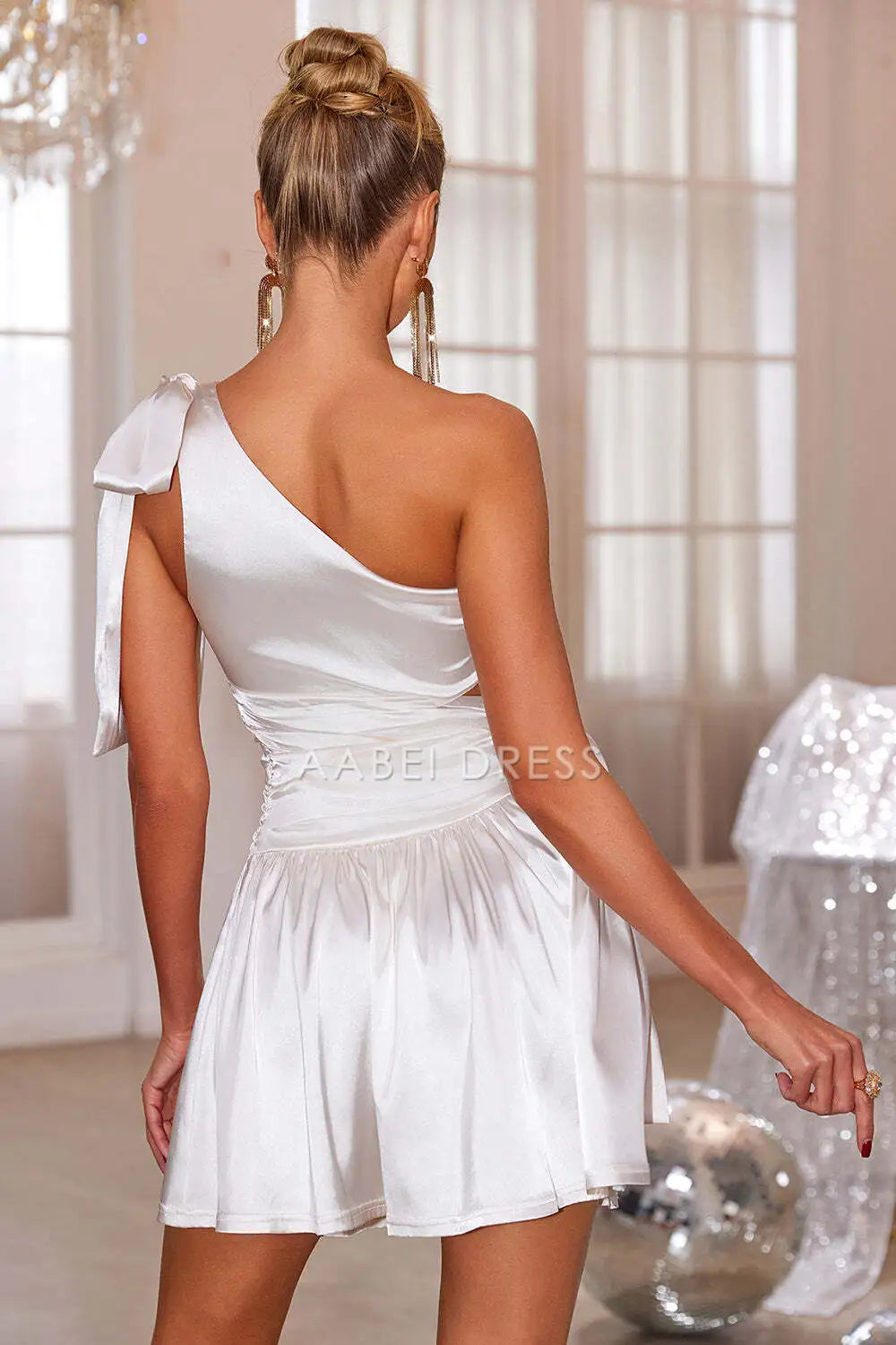 AABEI DRESS New Homecoming Dress Fashion One Shoulder Hollow Out Unique Short Graduation Dress