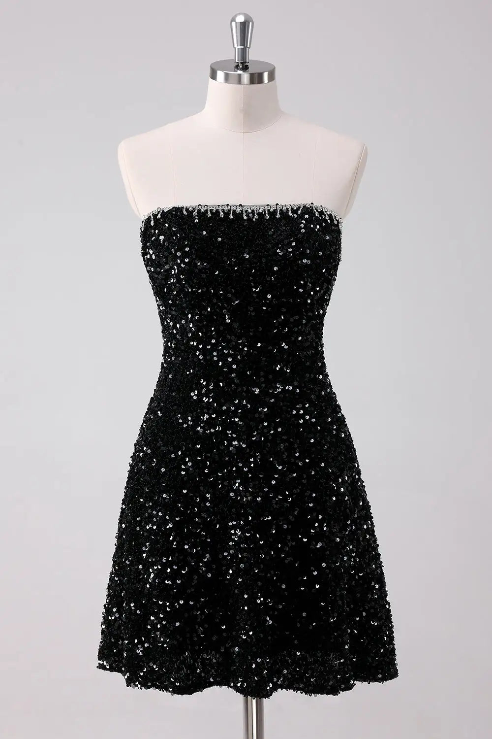 AABEI DRESS New Homecoming Dress Sparkly A-Line Strapless Sequins Elegant Short Graduation Dress