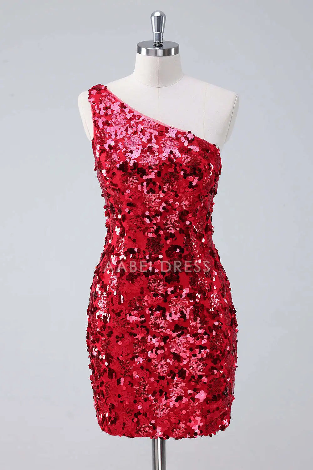 AABEI DRESS New Homecoming Dress Fashion Sparkly Sheath One Shoulder Tight Backless Sequins Short Graduation Dress