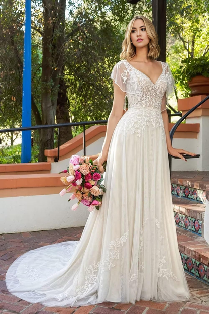 Wedding Dress V-Neck Lace Mermaid Sleeveless Beach Bohe Bridal Gown Formal Wear Dresses